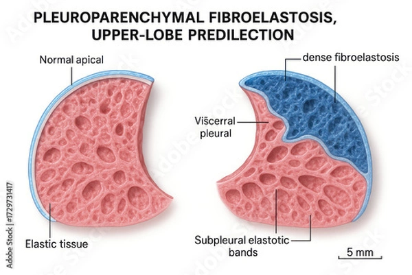 Fototapeta Pleuroparenchymal Fibroelastosis (PFE) of the lung