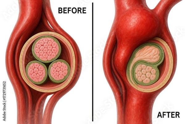 Fototapeta Arterial Diagram of a Medical Procedure
