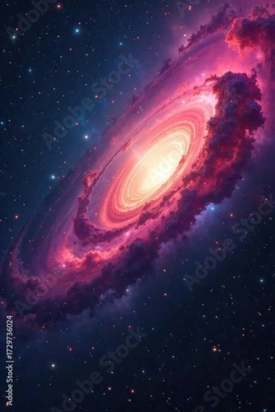 Fototapeta Vast cosmic expanse, swirling nebulae and distant galaxies illustrate the immense scale and mystery of the universe's mass A breathtaking view of the cosmos , spacetime, supercluster