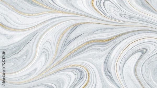 Obraz White and Gray Marble Texture Background —AI GENERATED