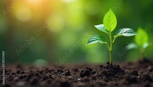 Fototapeta Wilting leaves, drooping stems, dry soil ? a clear depiction of a plant suffering from dehydration and exhaustion , plant,  summer