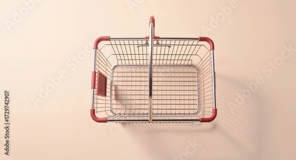 Fototapeta Shopping Basket Isolated on Background