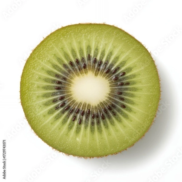 Fototapeta Sliced Kiwi Fruit on White Background