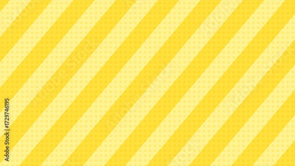 Obraz ポップな斜めボーダーの背景素材（黄色）