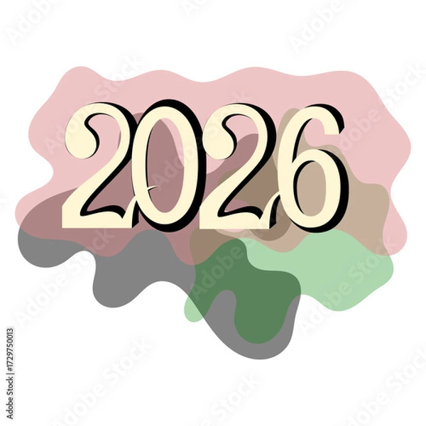 Fototapeta Colorful 2026 New Year celebration with bright fireworks, confetti, glowing numbers 2026, festive lights, and joyful atmosphere symbolizing happiness, hope, and new beginnings