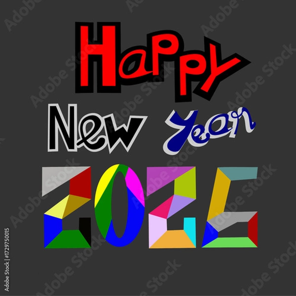 Obraz Colorful 2026 New Year celebration with bright fireworks, confetti, glowing numbers 2026, festive lights, and joyful atmosphere symbolizing happiness, hope, and new beginnings