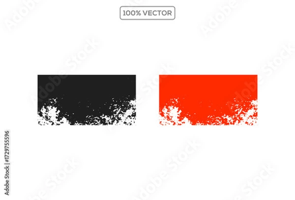 Obraz Abstract grunge rough edge header collection vector template element