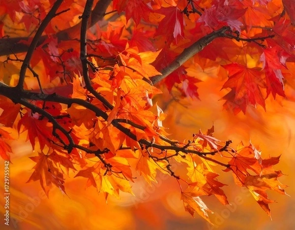 Obraz Autumn leaves ablaze