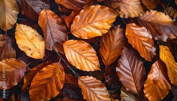 Obraz Autumn leaves covering the ground