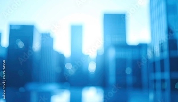 Obraz ぼやけたビル群の背景素材