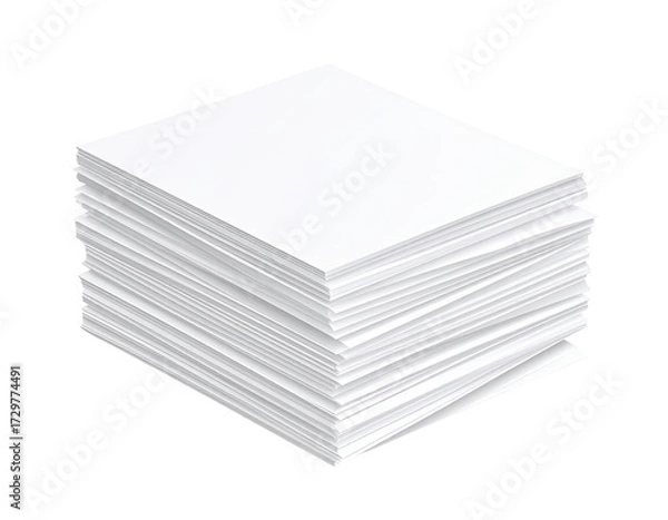 Fototapeta Stack of white paper sheets