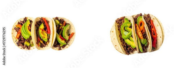 Fototapeta Minimal Flat Lay of Tacos