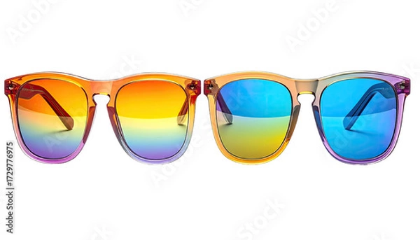 Fototapeta Colorful gradient sunglasses,  three pairs