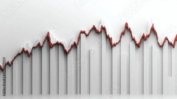 Obraz Stock market trends graph