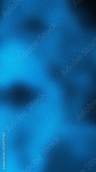 Obraz Abstract blue textured grainy background with dark shapes