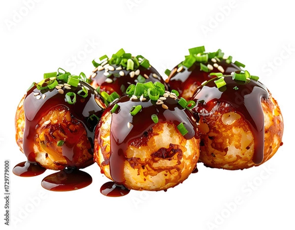 Obraz Close-up of several takoyaki