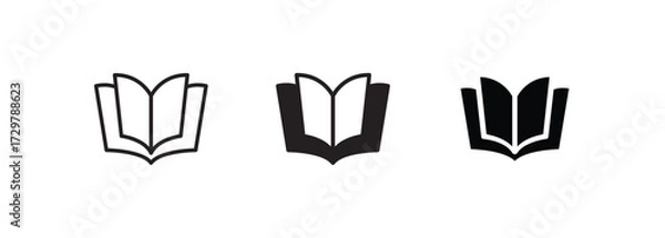 Fototapeta Book icon Education icons button, vector, sign, symbol, logo, illustration, editable stroke and flat design style isolated on white linear pictogram