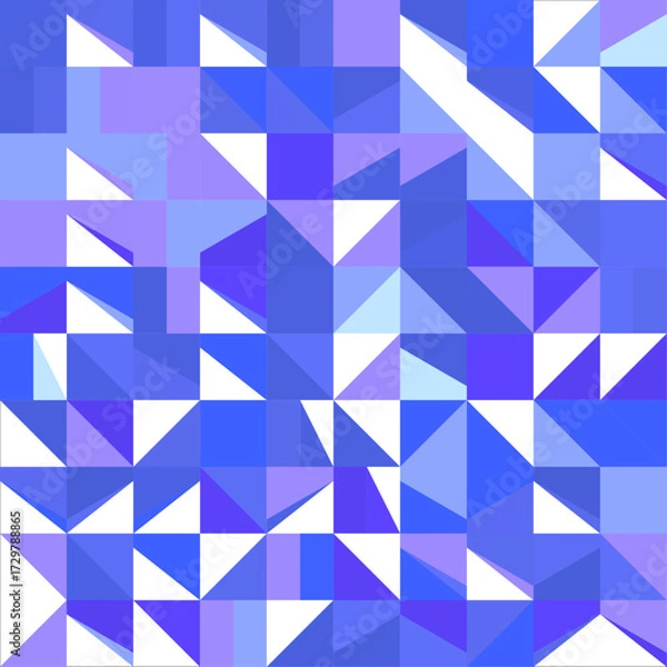 Obraz Decorative blue geometric pattern with abstract mosaic triangles squares 