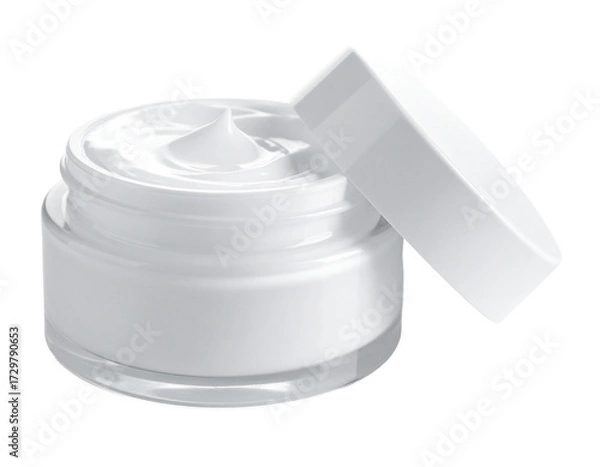 Fototapeta CC Cream container isolated on a white background