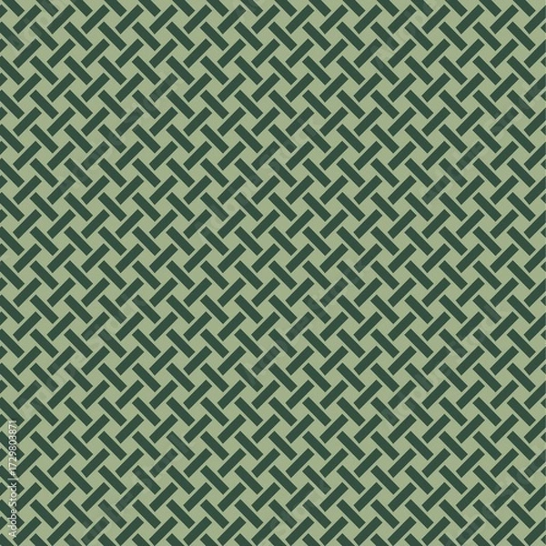Obraz Green abstract geometric woven pattern background