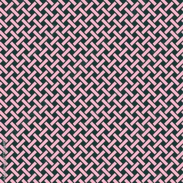 Obraz Dark teal abstract geometric woven pattern background