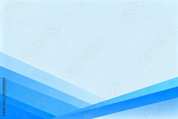 Fototapeta Abstract blue gradient background with layered geometric shapes