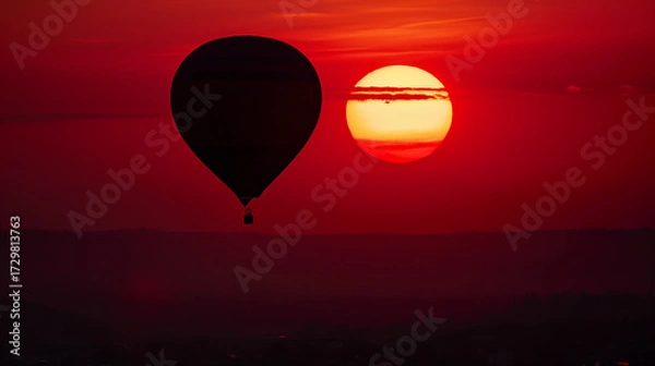 Obraz balloon in the sunset