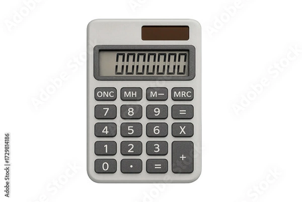 Fototapeta Calculator showing zero on transparent background
