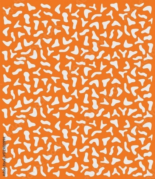 Obraz Bright orange abstract scattered geometric pattern background