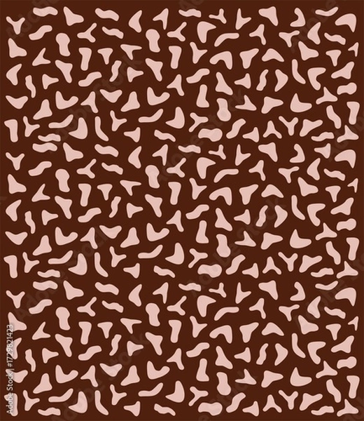 Obraz Chocolate brown abstract scattered geometric pattern background