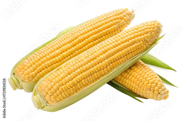 Obraz Fresh Yellow Corn Cobs with Husks
