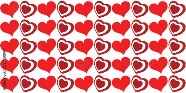 Fototapeta red hearts background