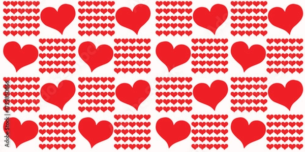 Obraz seamless background with hearts