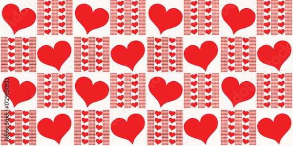 Fototapeta hearts seamless pattern