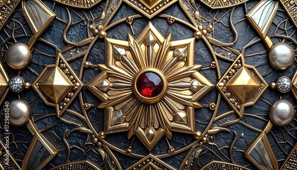 Obraz Art Deco Jewelry Pattern