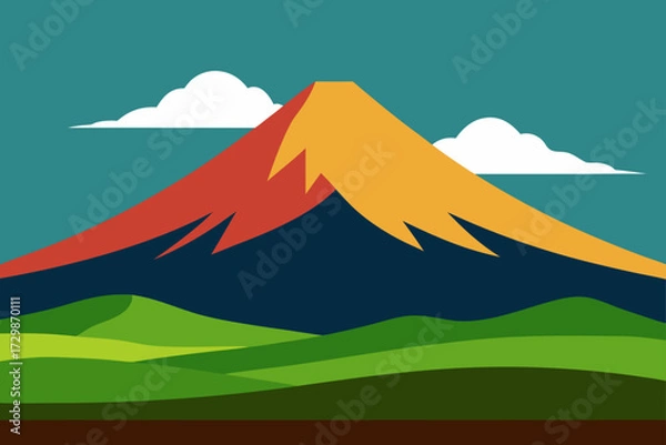Fototapeta mountain landscape vector