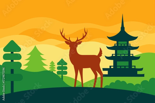 Obraz vector illustration of a tree