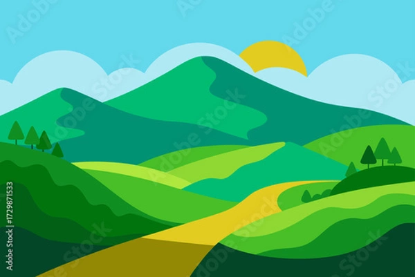 Obraz mountain landscape with mountains