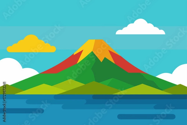 Fototapeta mountain landscape vector illustration