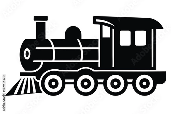 Fototapeta train vector icon