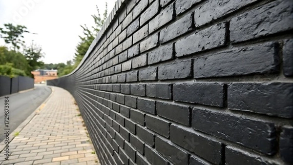 Obraz street with a side wall