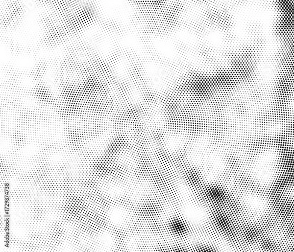Fototapeta a black and white halftone pattern with dots, halftone dot pattern background with white and black dots, a black and white image of a circular pattern,  Abstract black dots 
