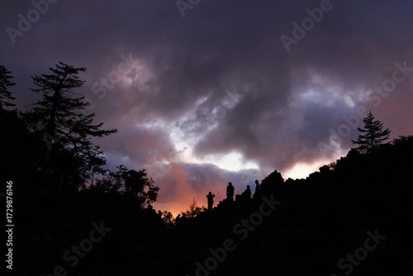 Fototapeta 甲斐駒ヶ岳の朝