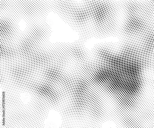 Fototapeta abstract background with dots, An abstract halftone vector illustration features a grey light dot pattern and grunge texture decoration