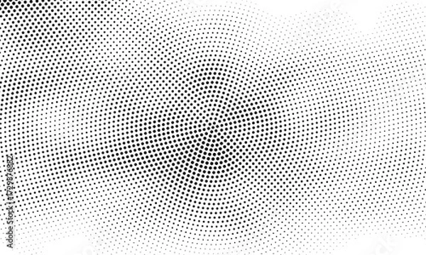 Fototapeta An abstract halftone vector illustration features a grey light dot pattern and grunge texture decoration