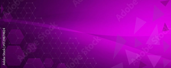 Fototapeta A modern and dynamic digital backdrop with hexagonal and triangular patterns, offering a captivating visual experience.