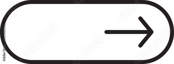 Fototapeta Next Page Rounded Button Arrow Outline