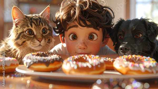 Obraz ドーナツと子どもたち