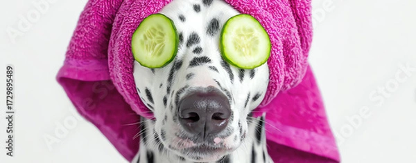 Fototapeta funny dalmatian dog, AI generated