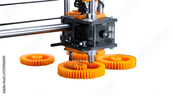 Fototapeta 3D Printer Nozzle Detail, isolated on transparent background